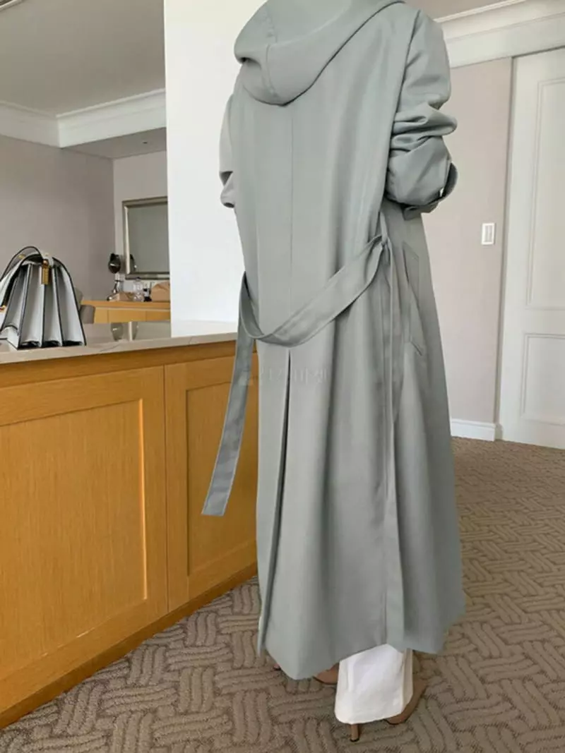 Taste - Korean Women Fashion - #thelittlethings - Hoody Trench Coat - 10