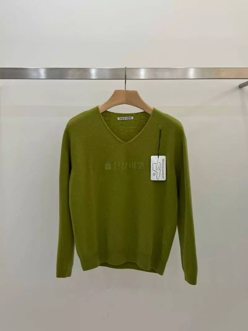 Taste - Korean Women Fashion - #womensfashion - Cash Whole Gament V Knit Tee - 3