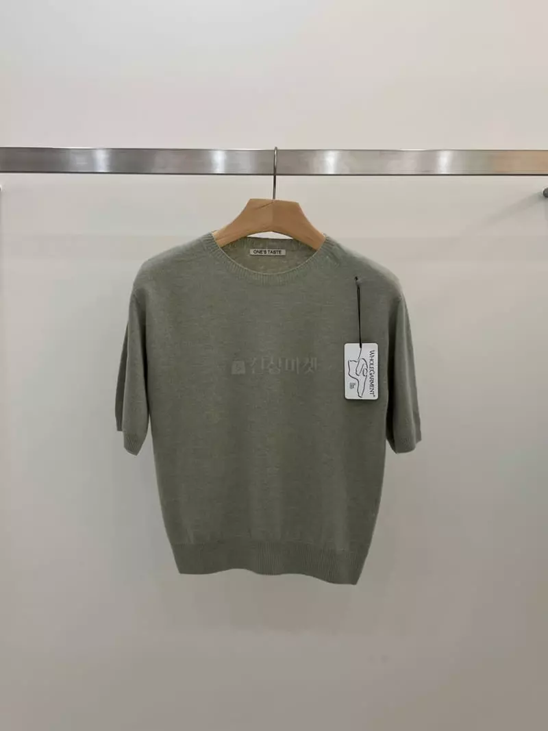 Taste - Korean Women Fashion - #womensfashion - Cash Short Knit Tee - 5