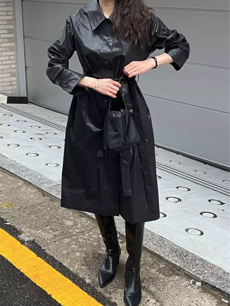 Taste - Korean Women Fashion - #womensfashion - Leather Shirt - 3