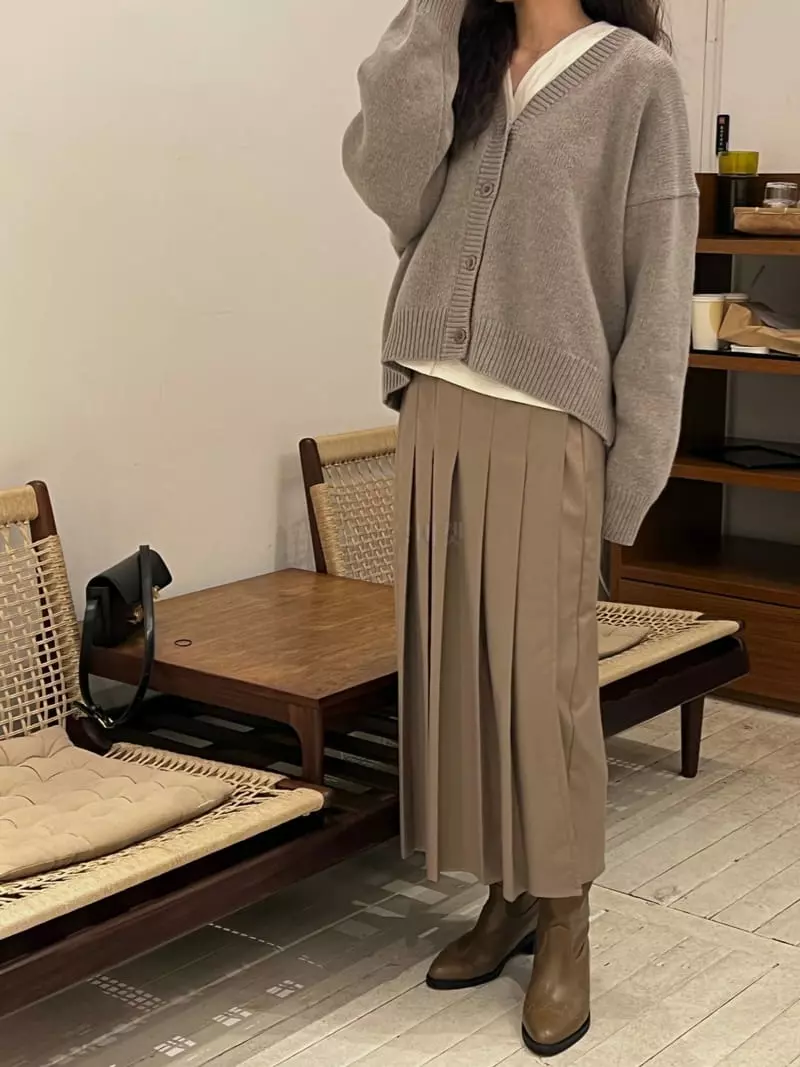 Taste - Korean Women Fashion - #momslook - Wrap Wrinkle Skirt - 4