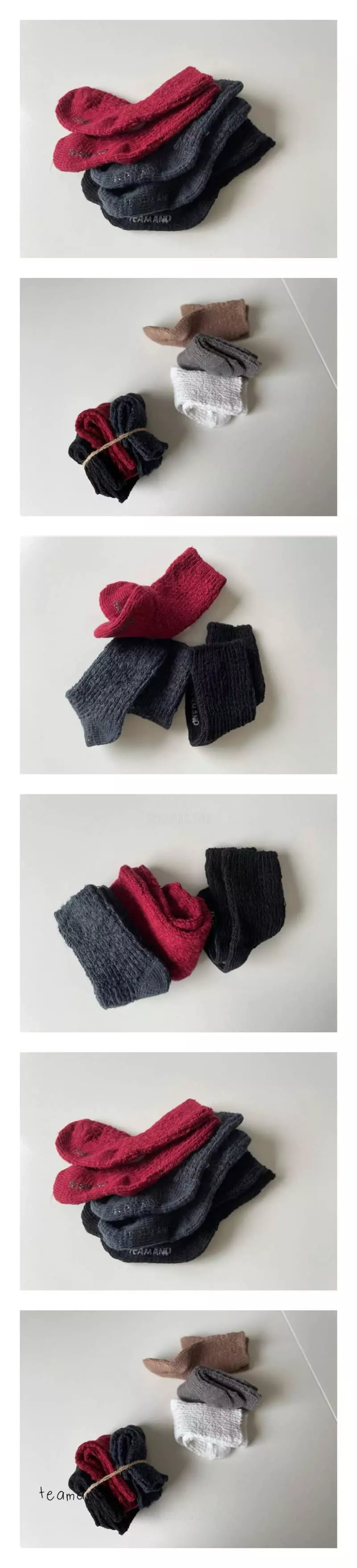 Teamand - Korean Children Fashion - #childofig - Mochi Slab A Socks Set
