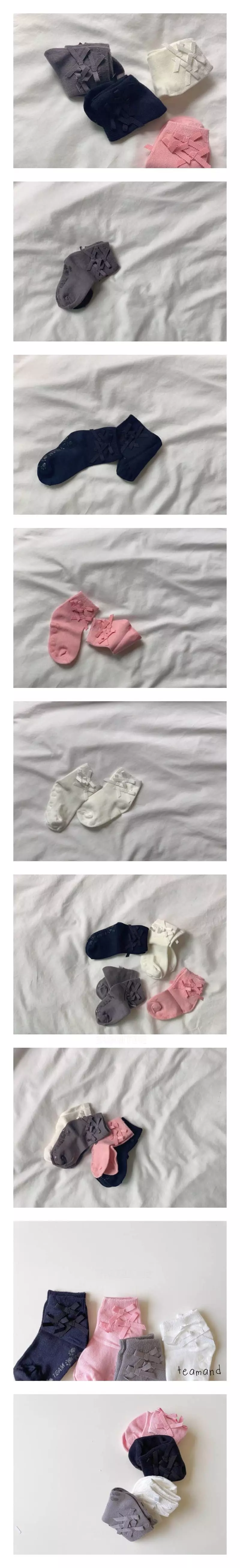 Teamand - Korean Children Fashion - #designkidswear - Big Ribbon Socks Set