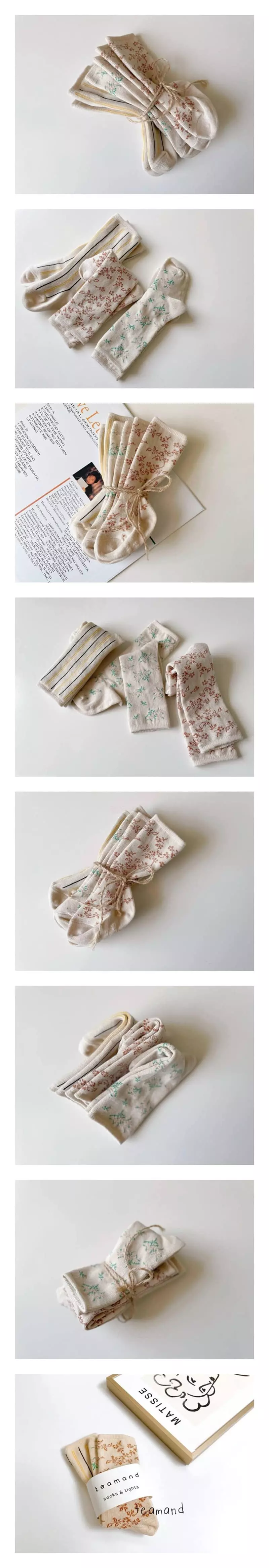 Teamand - Korean Children Fashion - #todddlerfashion - Garden Knee Socks Set