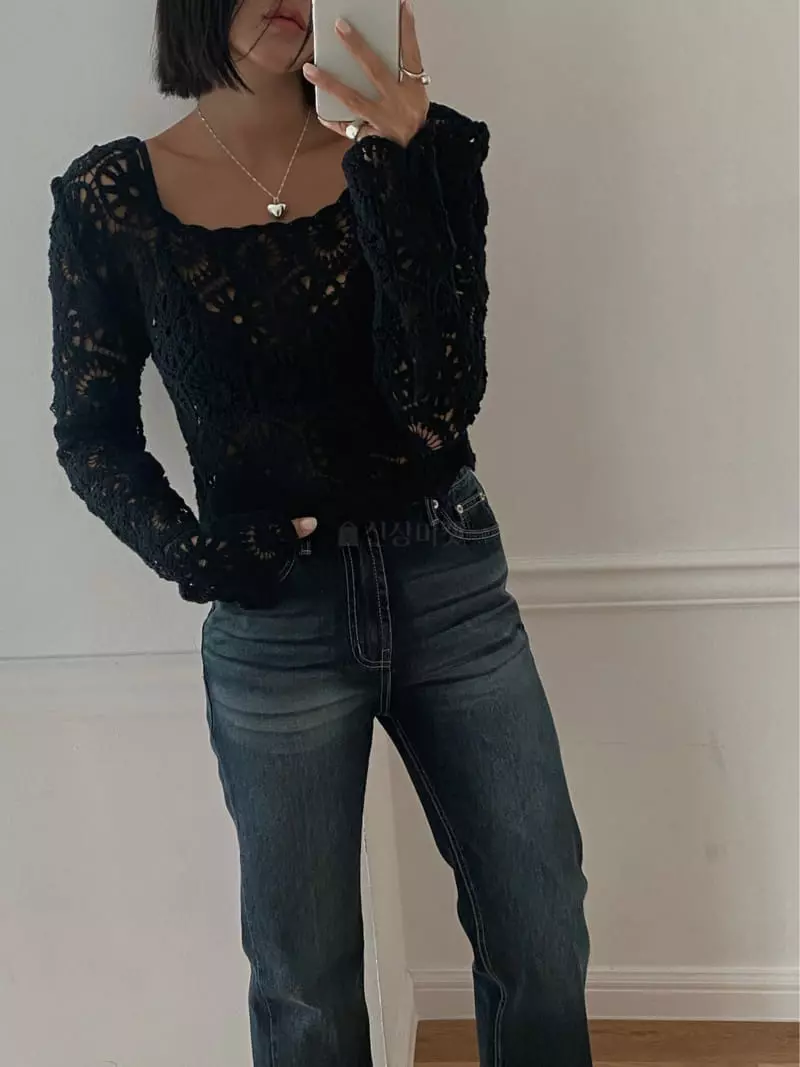 Tempting - Korean Women Fashion - #momslook - Hand Knit Tee - 3