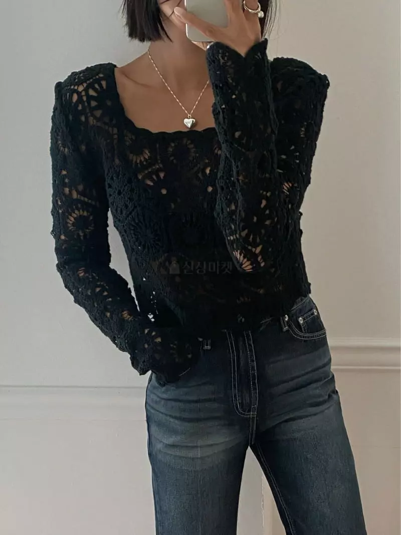 Tempting - Korean Women Fashion - #momslook - Hand Knit Tee - 7