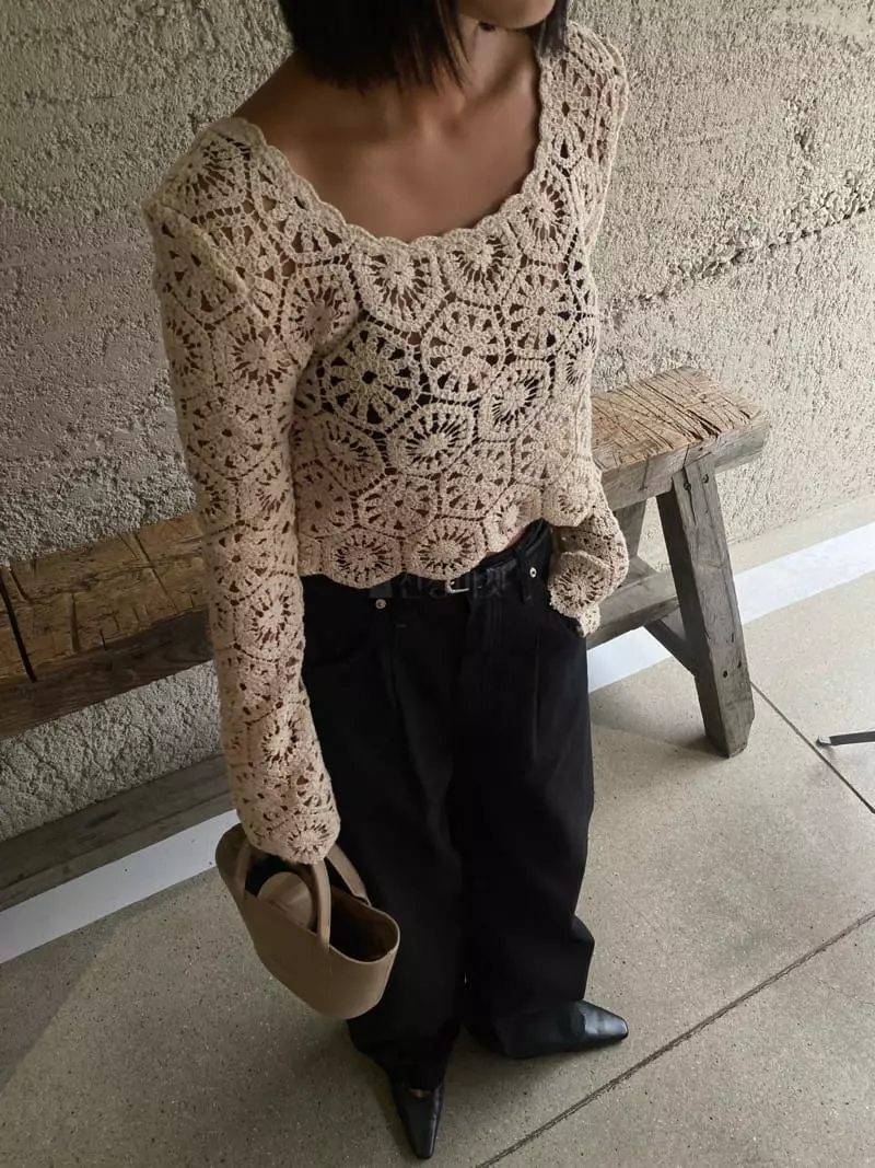 Tempting - Korean Women Fashion - #momslook - Hand Knit Tee - 9