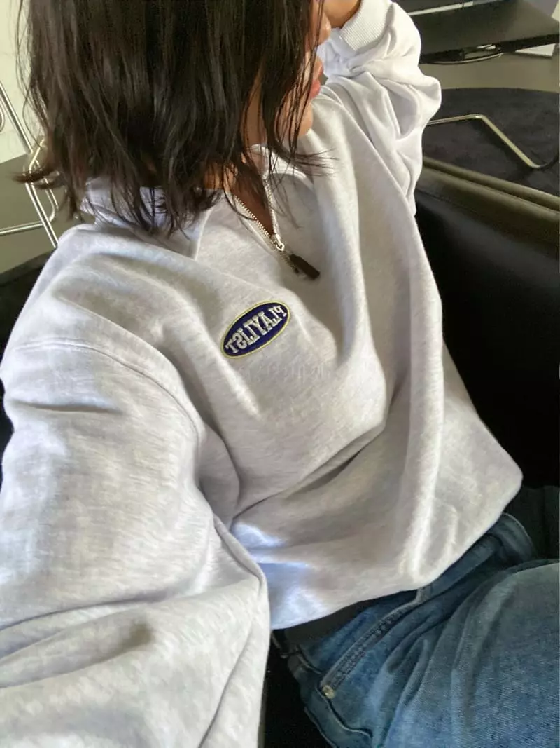 Tempting - Korean Women Fashion - #womensfashion - Paly Zipper Sweatshirt - 4