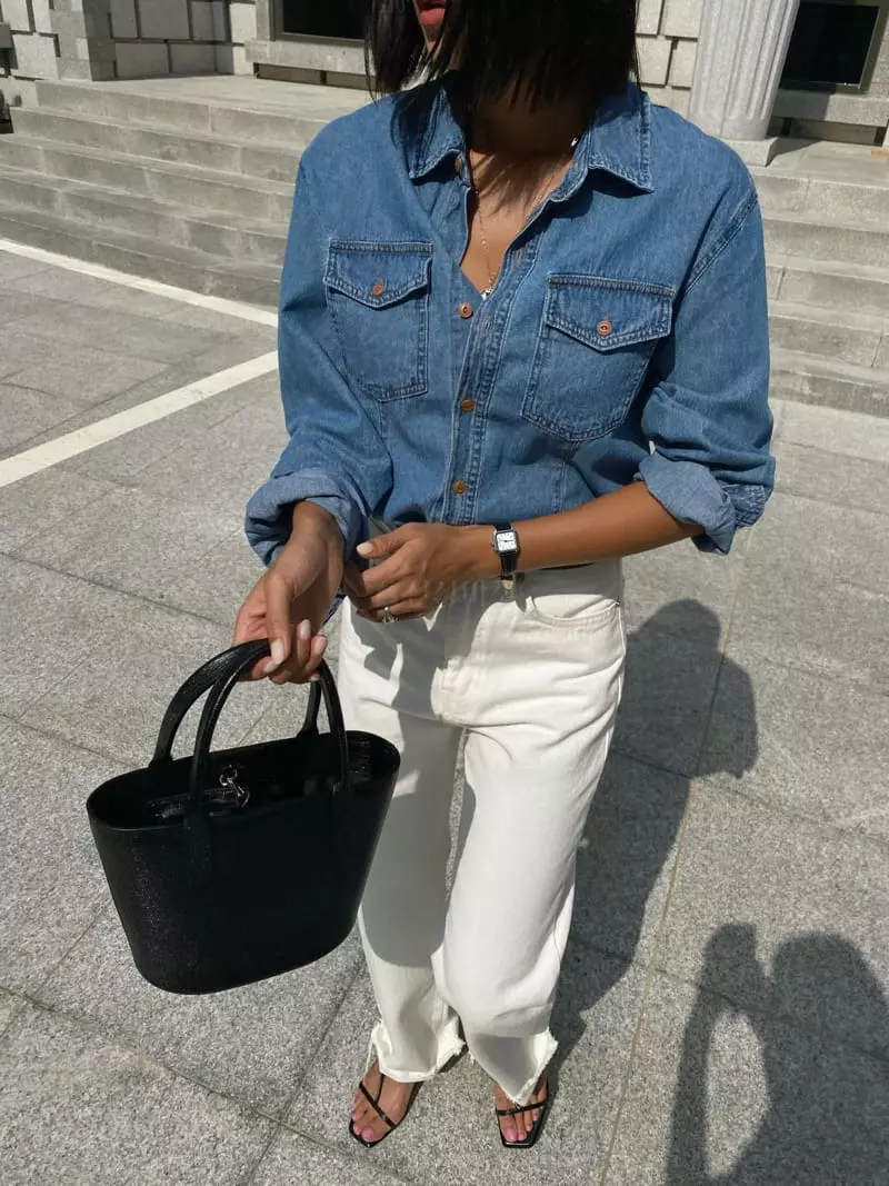 Tempting - Korean Women Fashion - #momslook - Paul Denim Shirt - 8