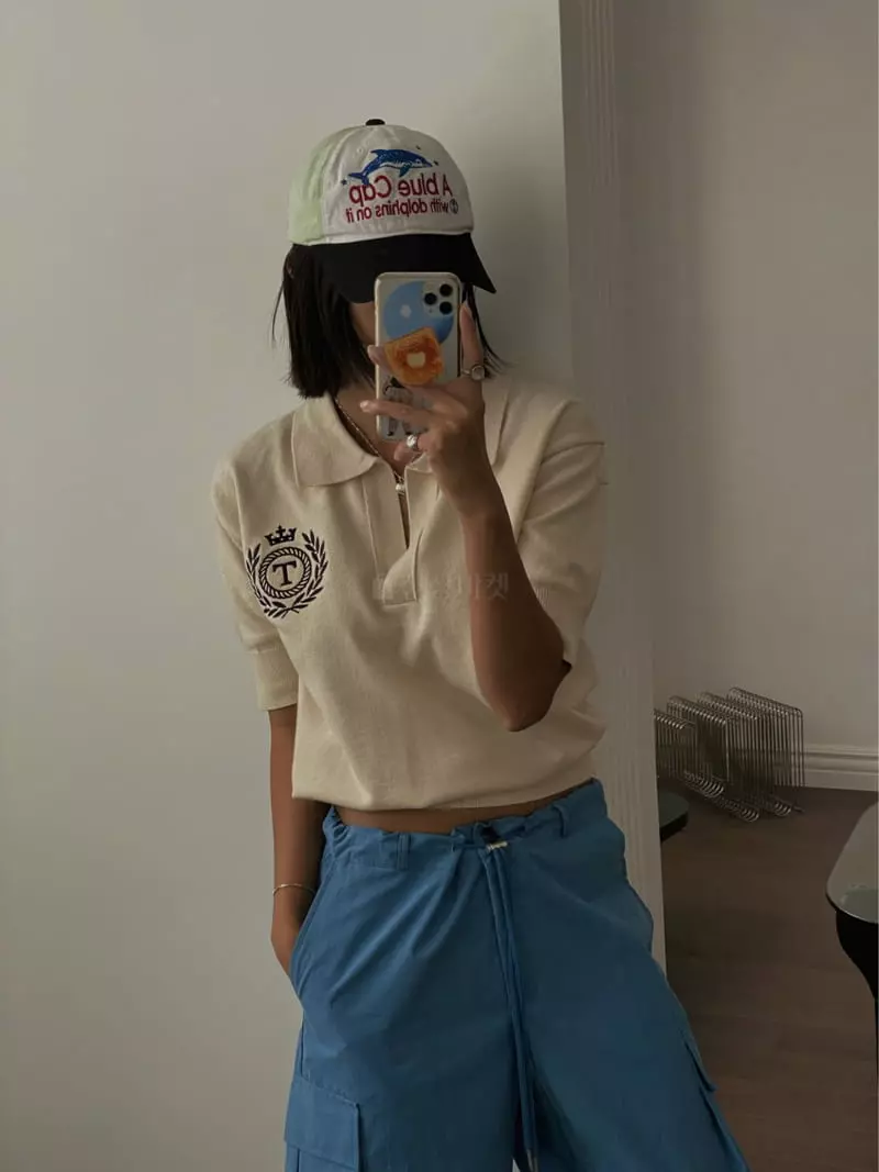 Tempting - Korean Women Fashion - #momslook - Kate Embroidery Tee - 3