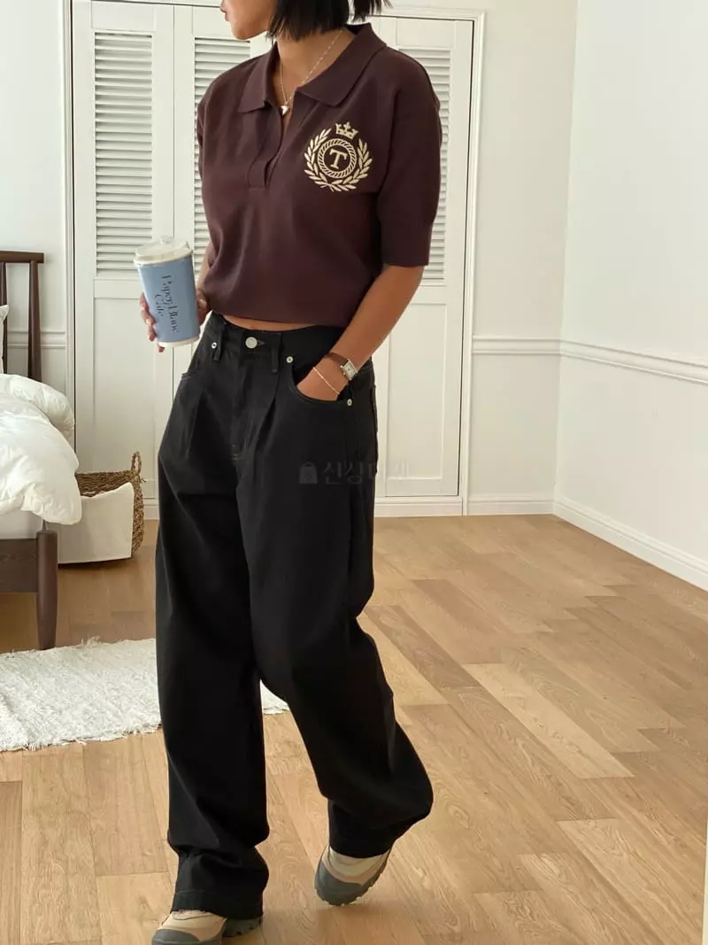 Tempting - Korean Women Fashion - #momslook - Kate Embroidery Tee - 4