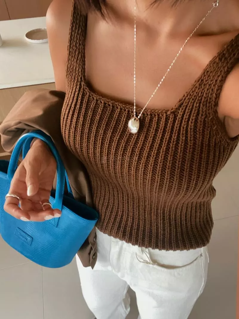 Tempting - Korean Women Fashion - #momslook - Knit Vest - 8