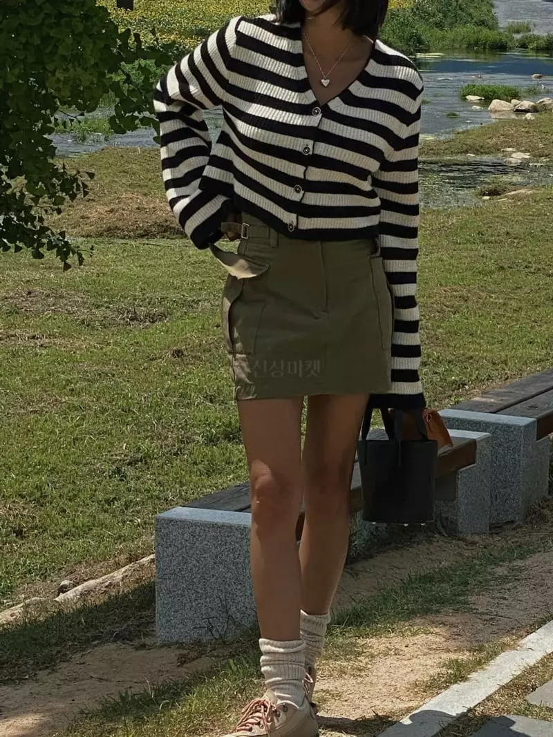 Tempting - Korean Women Fashion - #momslook - Stripes Cardigan