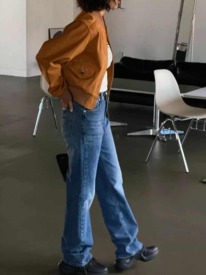 Tempting - Korean Women Fashion - #momslook - Suede Stitch Jacket - 2