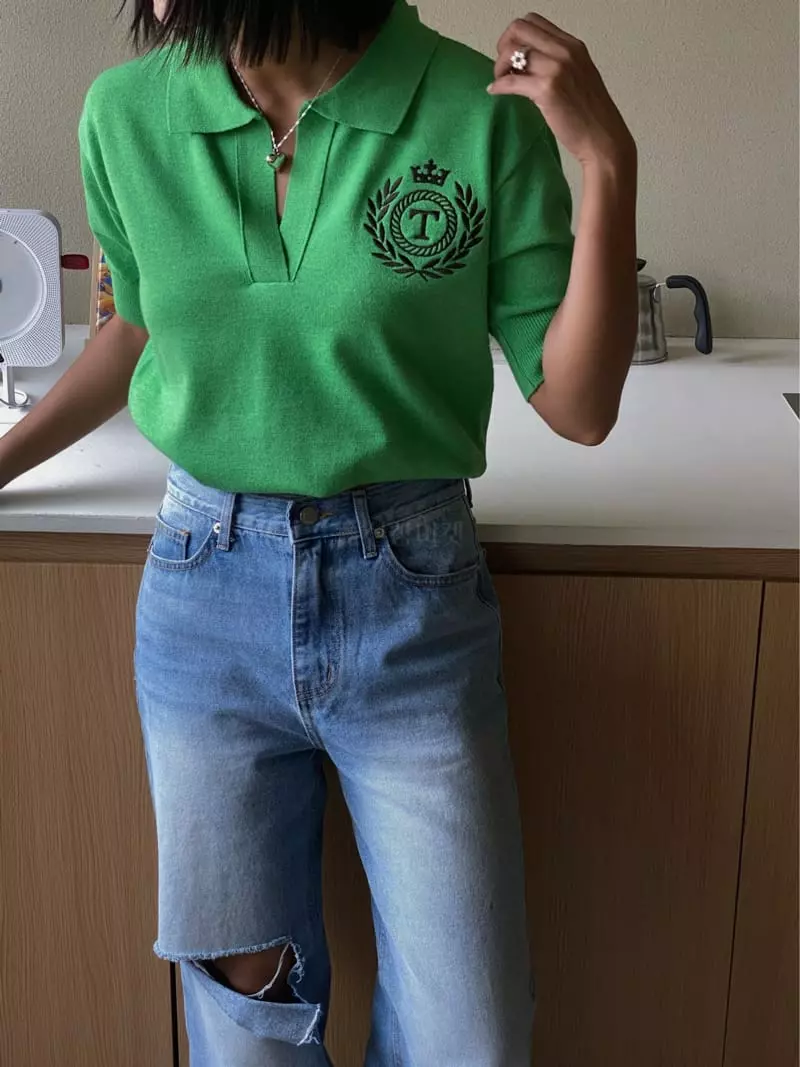 Tempting - Korean Women Fashion - #pursuepretty - Kate Embroidery Tee - 8