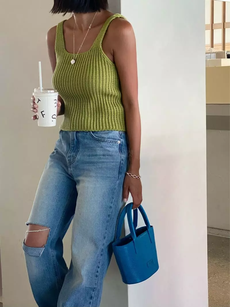 Tempting - Korean Women Fashion - #restrostyle - Knit Vest - 3
