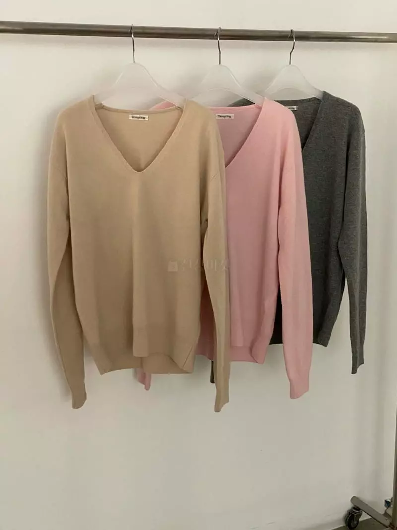 Tempting - Korean Women Fashion - #restrostyle - Classic Cash Knit Tee - 9