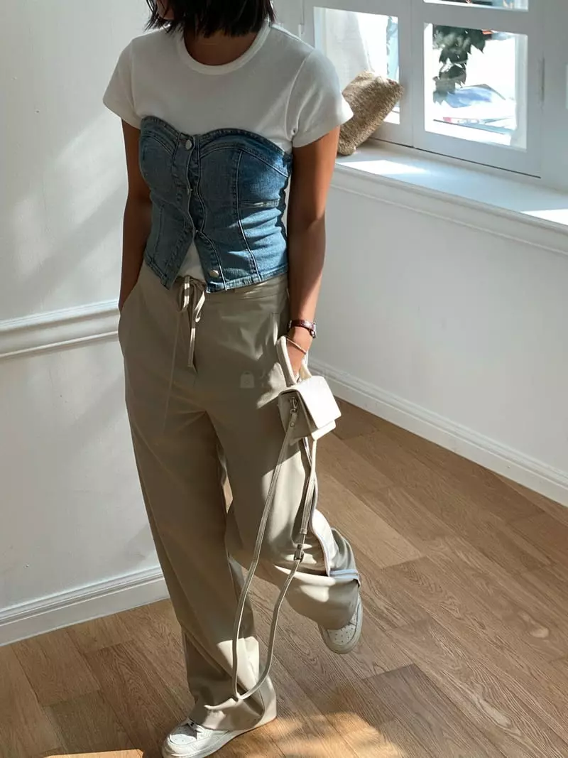 Tempting - Korean Women Fashion - #romanticstyle - Denim Top - 3