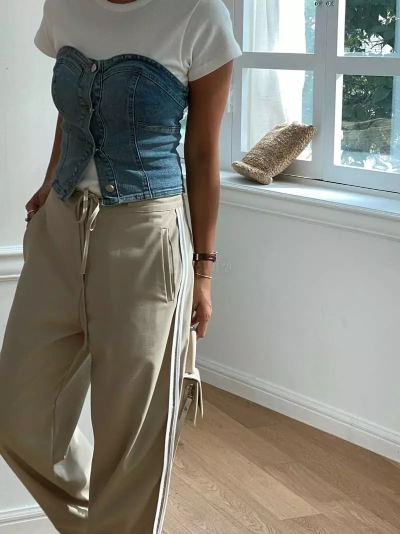 Tempting - Korean Women Fashion - #romanticstyle - Denim Top - 4