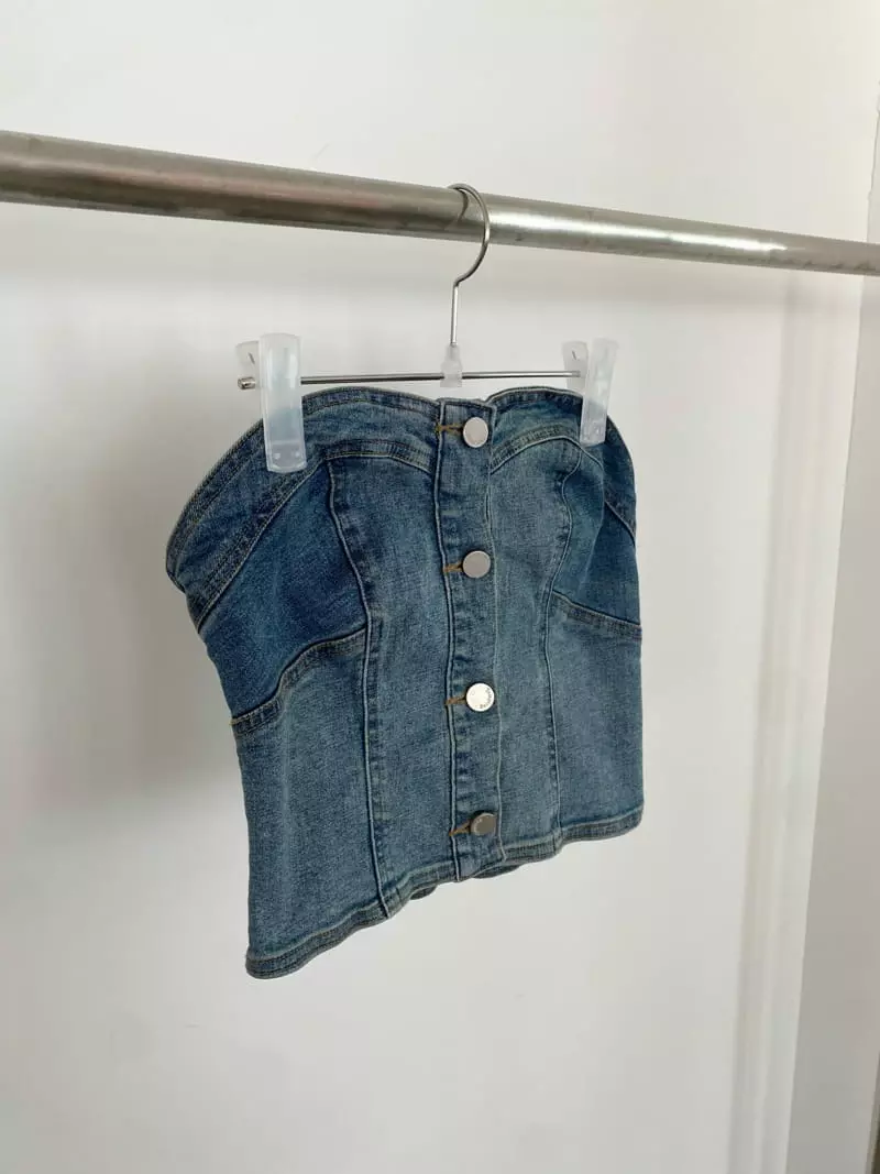 Tempting - Korean Women Fashion - #thatsdarling - Denim Top - 5