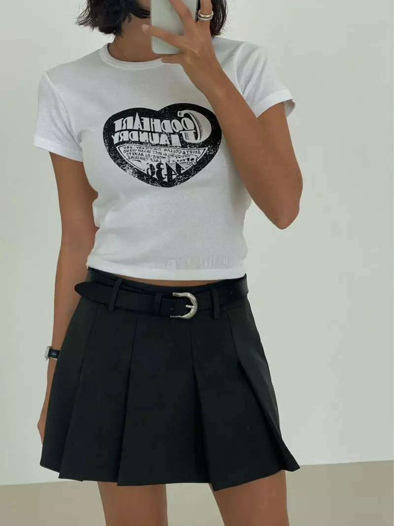 Tempting - Korean Women Fashion - #vintagekidsstyle - Heart Tee - 2