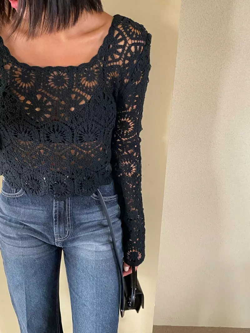 Tempting - Korean Women Fashion - #womensfashion - Hand Knit Tee - 2