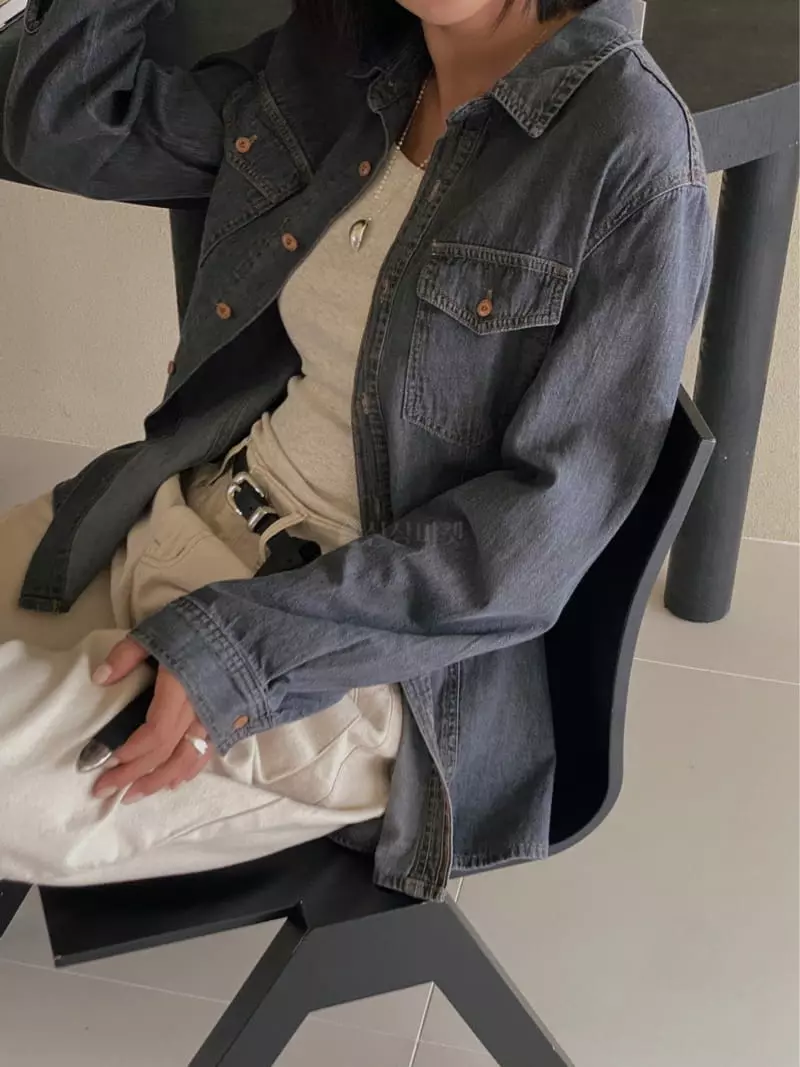 Tempting - Korean Women Fashion - #womensfashion - Paul Denim Shirt - 5