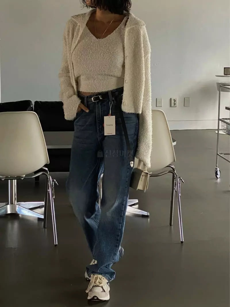 Tempting - Korean Women Fashion - #momslook - Tail Knit Set - 4