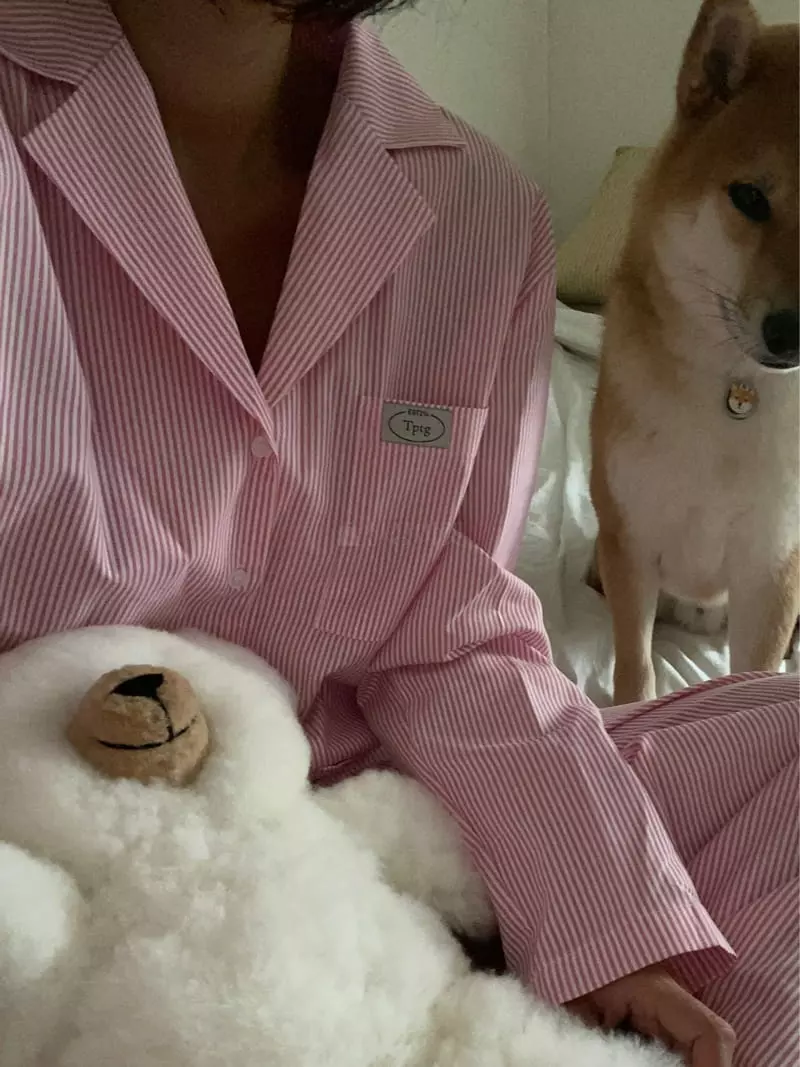 Tempting - Korean Women Fashion - #womensfashion - Stripes Pajama