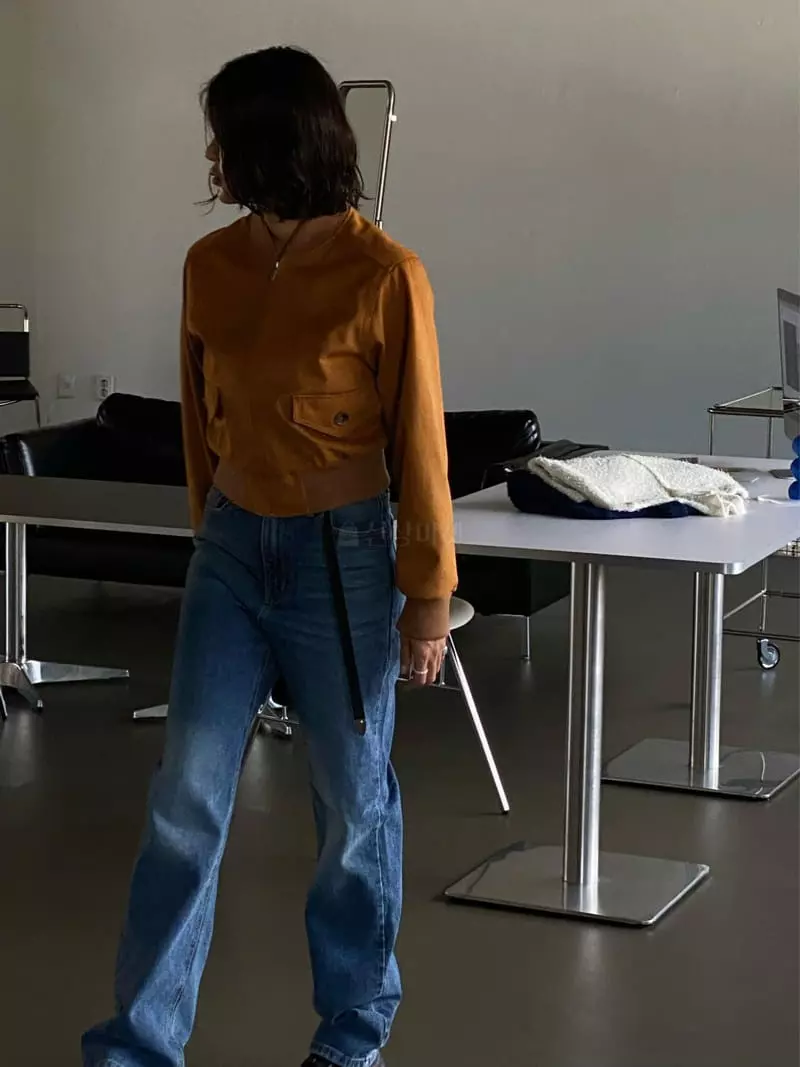 Tempting - Korean Women Fashion - #womensfashion - Suede Stitch Jacket - 3