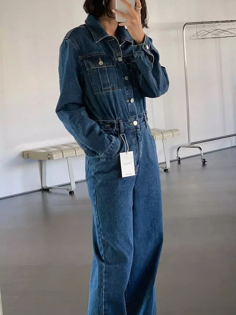 Tempting - Korean Women Fashion - #womensfashion - Jen Denim Jumpsuit - 7