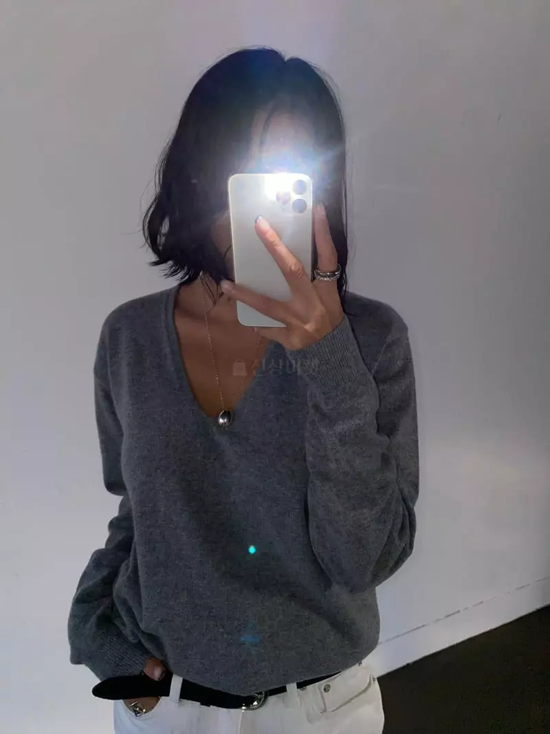 Tempting - Korean Women Fashion - #womensfashion - Classic Cash Knit Tee - 5