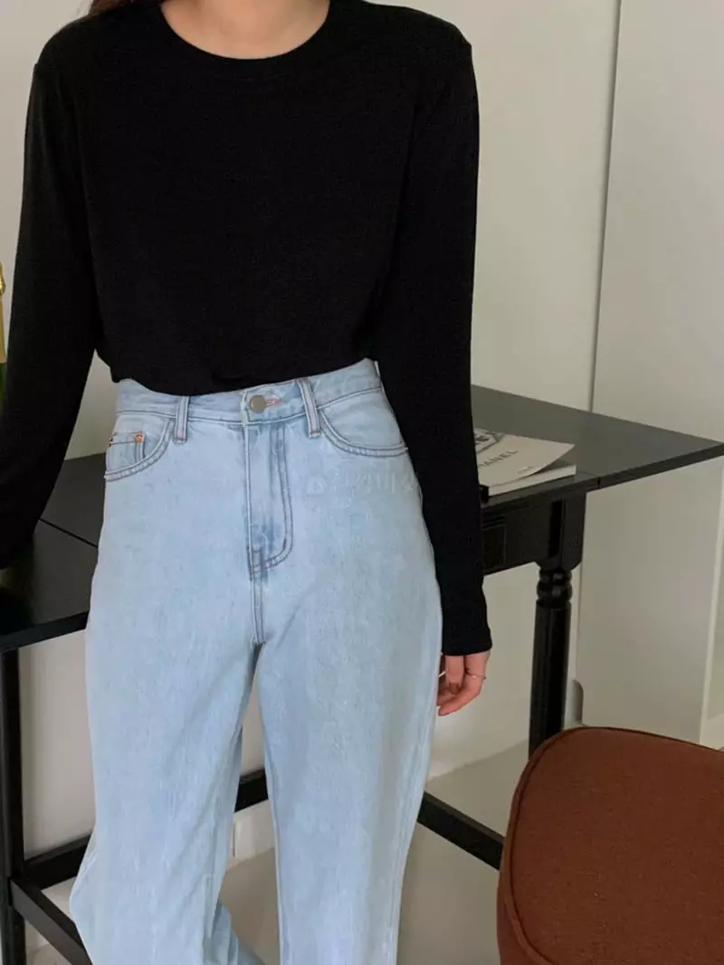 Tfarm - Korean Women Fashion - #momslook - Snow Slit Tee - 3