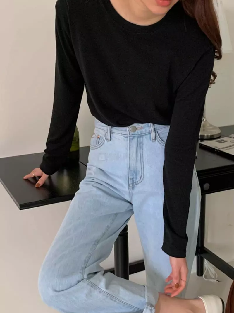 Tfarm - Korean Women Fashion - #momslook - Snow Slit Tee - 5