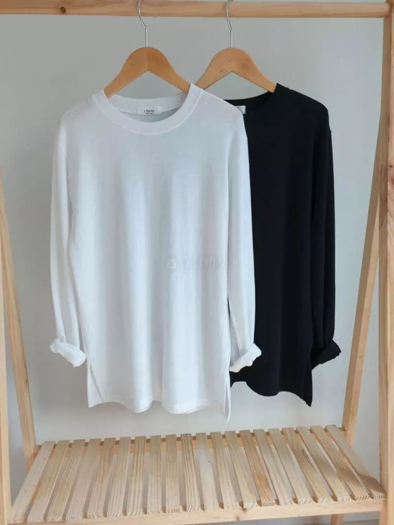 Tfarm - Korean Women Fashion - #momslook - Snow Slit Tee - 7