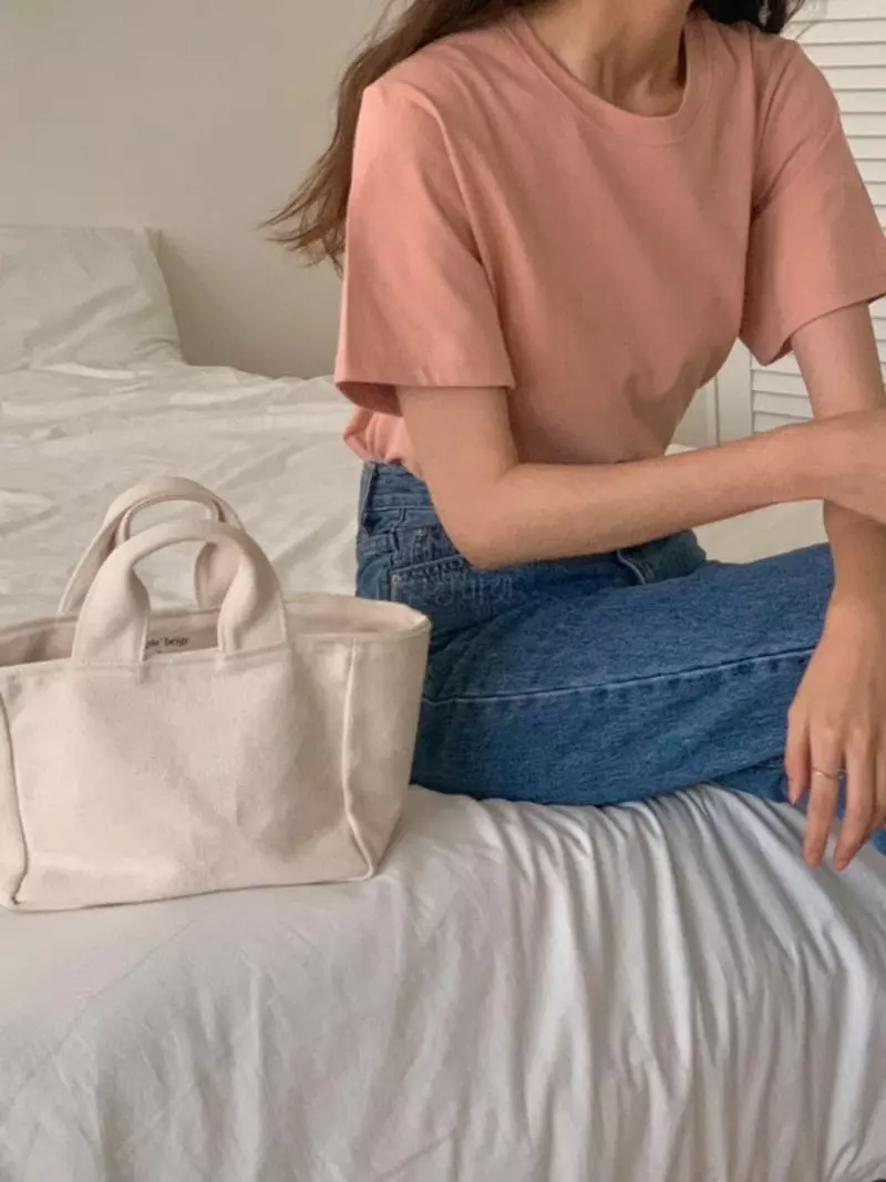 Tfarm - Korean Women Fashion - #momslook - Basic Short Sleeves Tee - 3