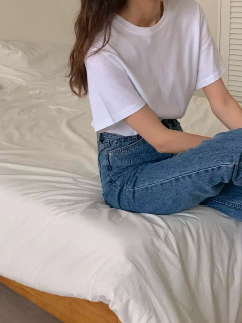 Tfarm - Korean Women Fashion - #momslook - Basic Short Sleeves Tee - 5