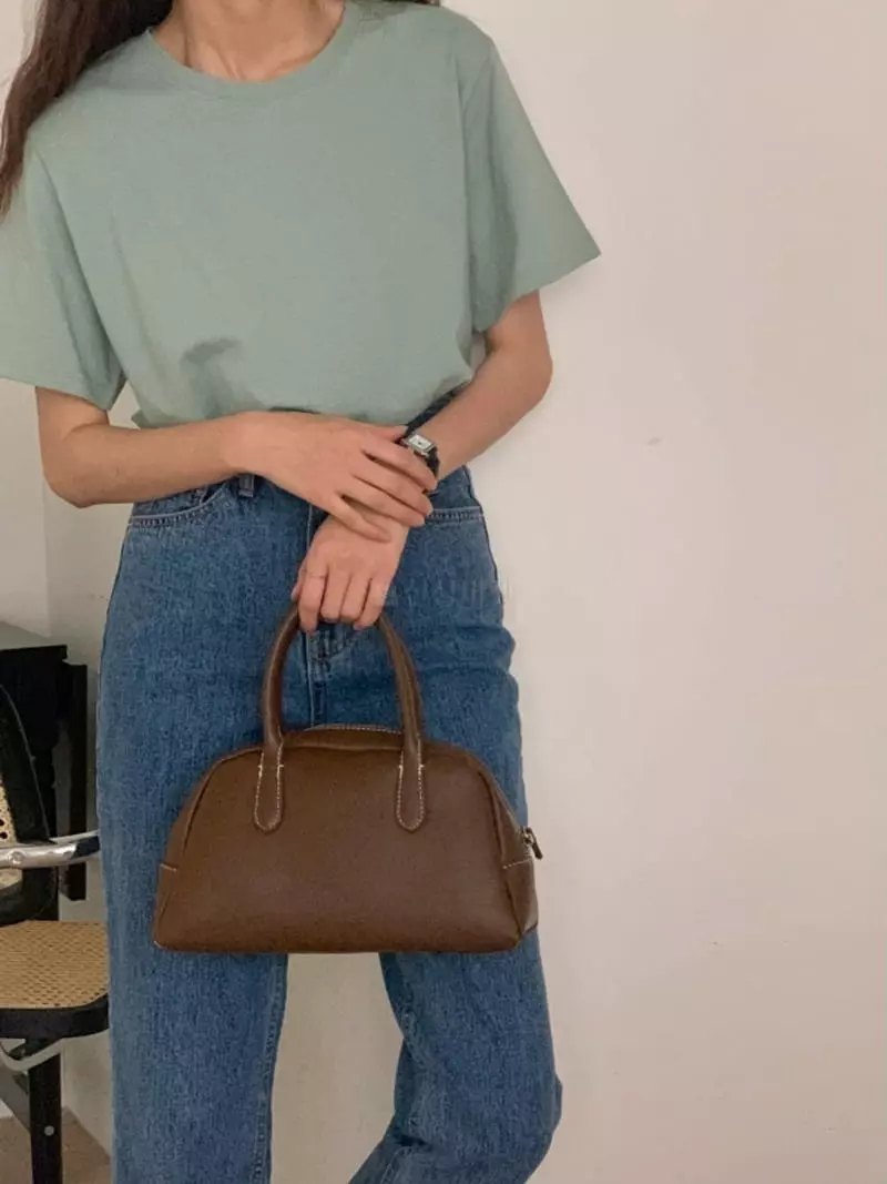 Tfarm - Korean Women Fashion - #momslook - Basic Short Sleeves Tee - 7