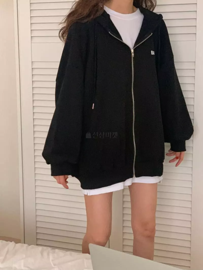 Tfarm - Korean Women Fashion - #womensfashion - Balance Hoody Zip-up - 4