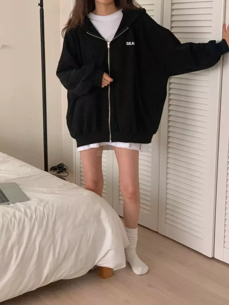 Tfarm - Korean Women Fashion - #momslook - Balance Hoody Zip-up - 6