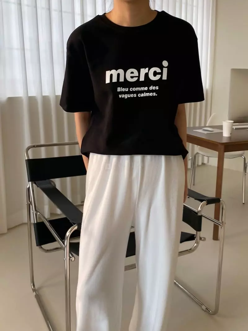 Tfarm - Korean Women Fashion - #momslook - Merci Tee - 5