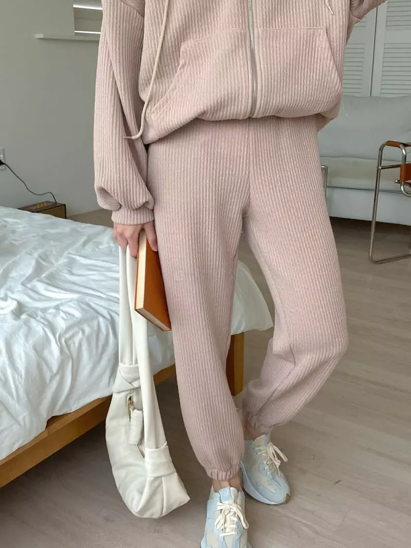 Tfarm - Korean Women Fashion - #momslook - Jenny Zip Up Set - 5