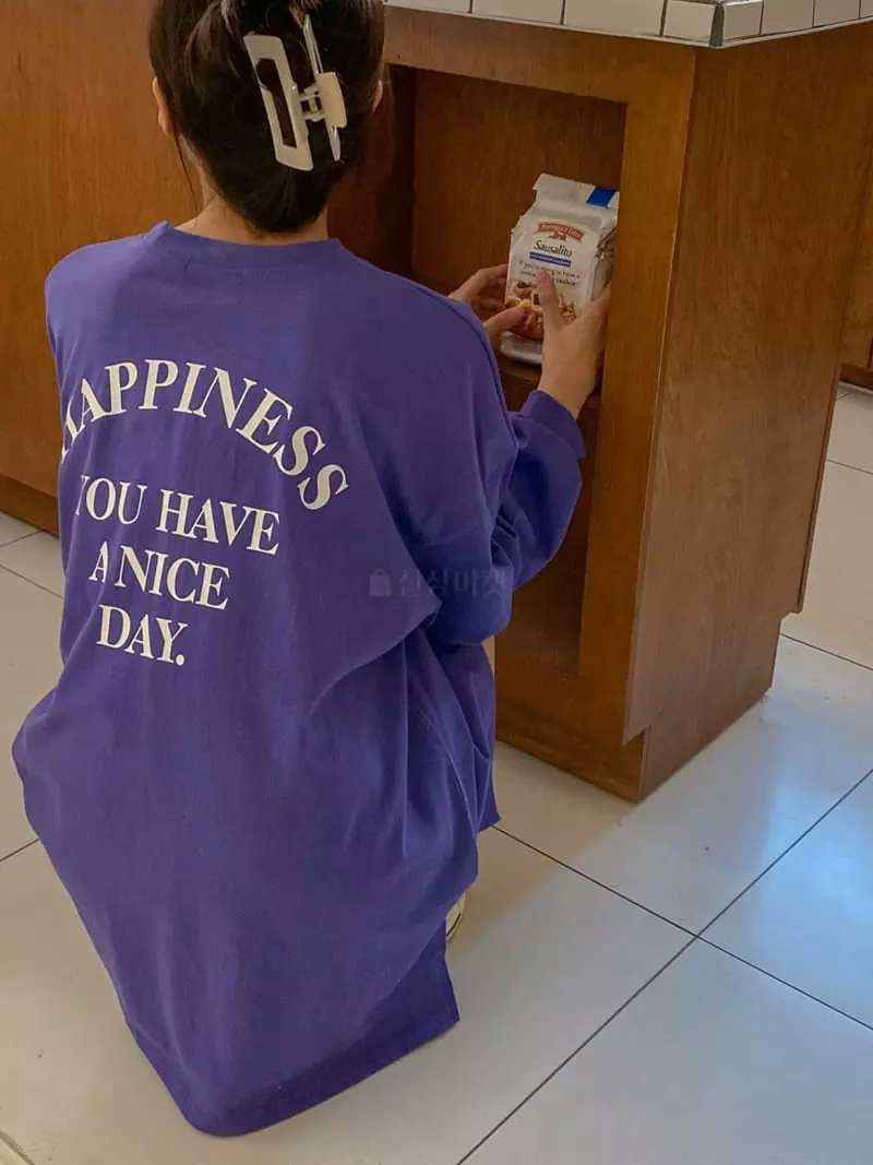 Tfarm - Korean Women Fashion - #vintagekidsstyle - Happy Box Tee - 4