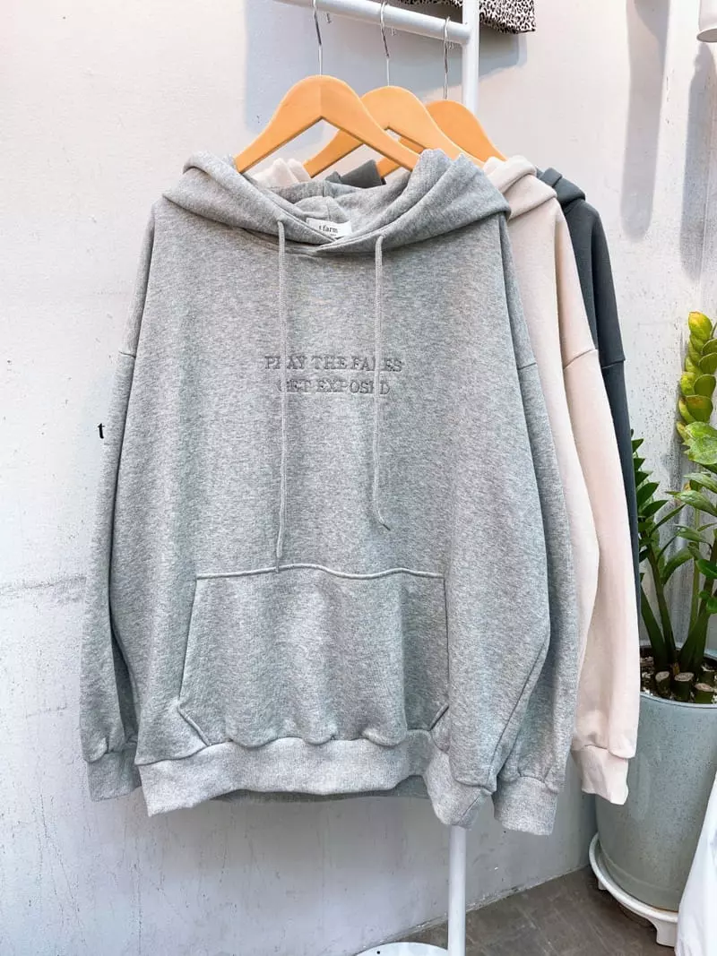 Tfarm - Korean Women Fashion - #restrostyle - Lettering Hoody - 10