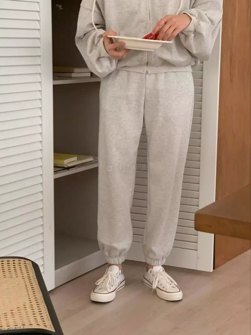 Tfarm - Korean Women Fashion - #restrostyle - Hoody Zip-up Set - 6