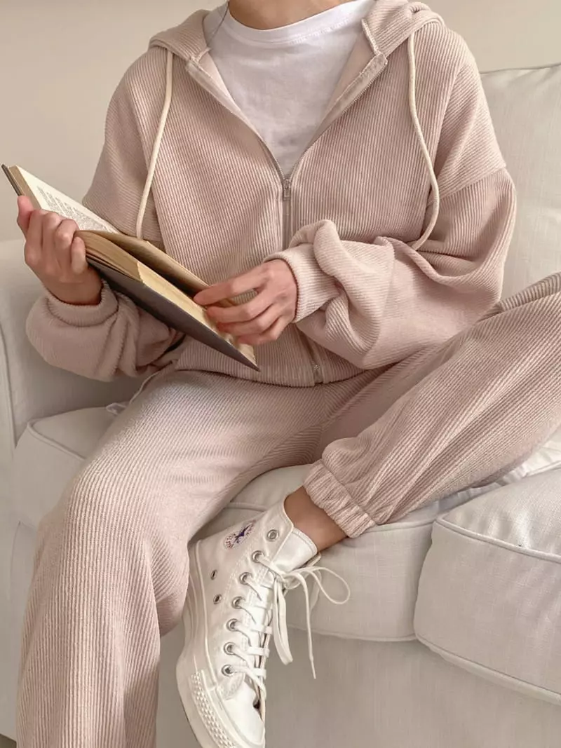 Tfarm - Korean Women Fashion - #pursuepretty - Tenda Zip-up Set - 4