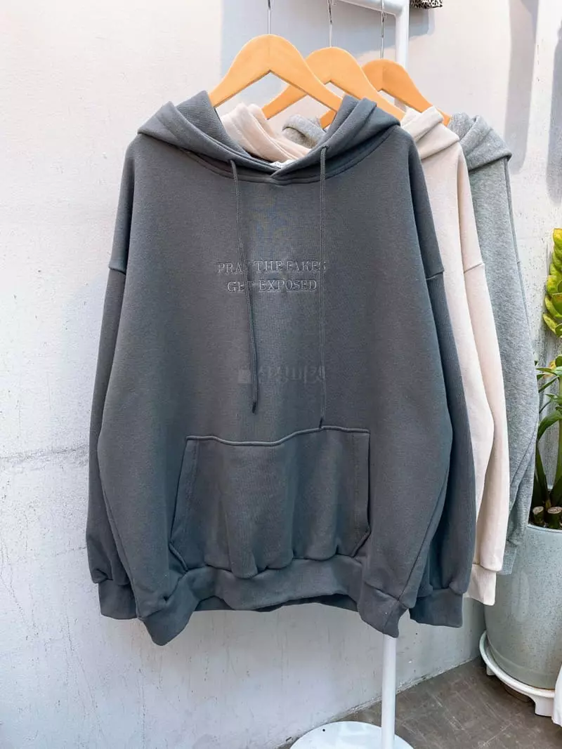 Tfarm - Korean Women Fashion - #romanticstyle - Lettering Hoody - 11