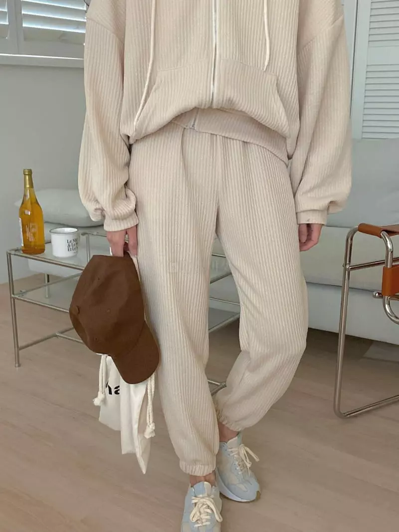 Tfarm - Korean Women Fashion - #shopsmall - Jenny Zip Up Set - 2