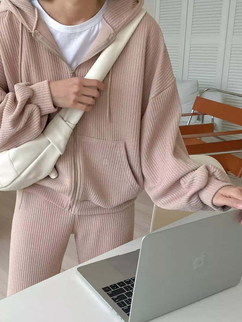 Tfarm - Korean Women Fashion - #thatsdarling - Jenny Zip Up Set - 4