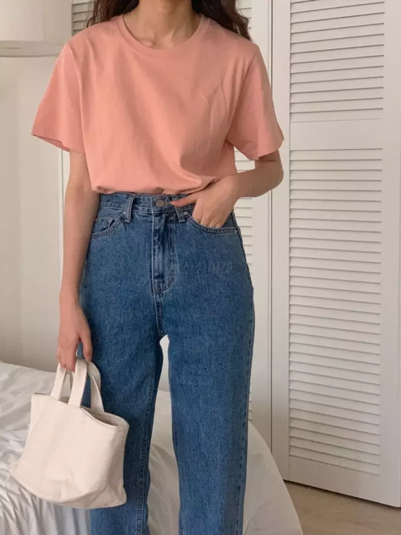 Tfarm - Korean Women Fashion - #womensfashion - Basic Short Sleeves Tee - 2